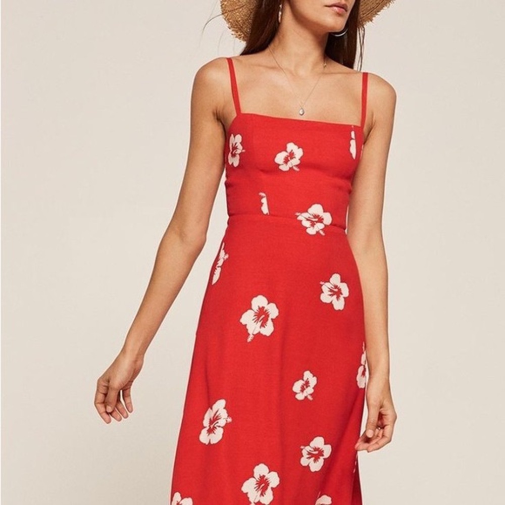 Reformation Afternoon Midi Dress Honolulu Print - Size 2
